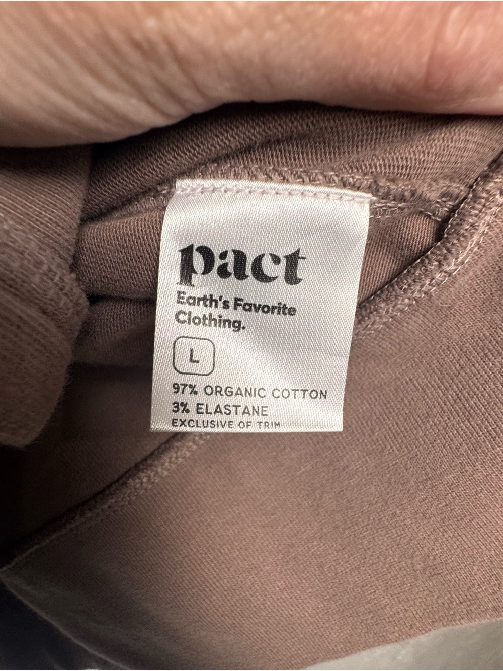 Organic Cotton CloudKnit Zip Jacket Deep Taupe Size Large L Organic Cotton View 4